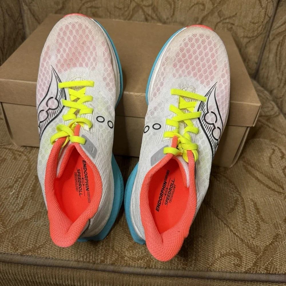 Saucony Endorphin Speed 5 Running Shoes Women's US 7.5 White/Mutant S11007-97